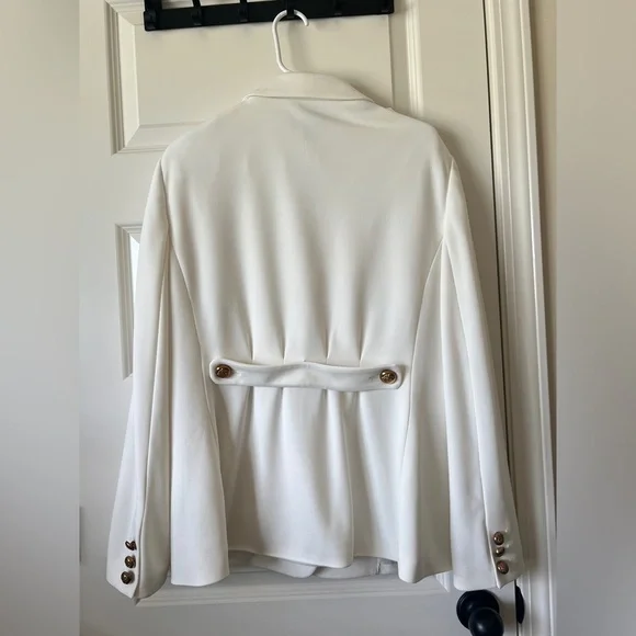 Gold and cream Blazer Structured Silhouette Business Wear - Picture 3 of 12